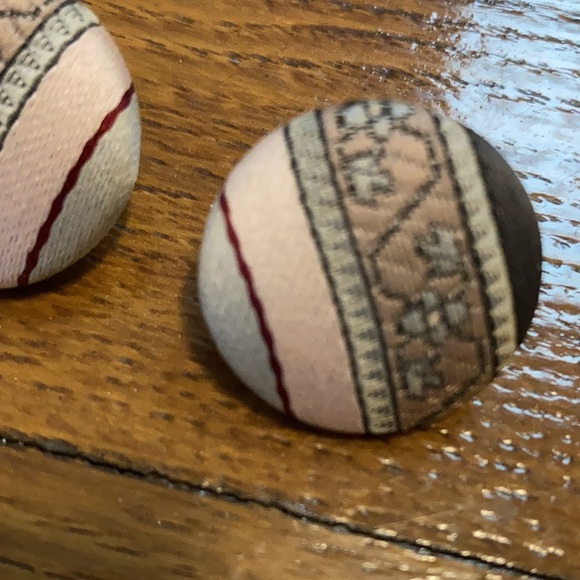 Repurposed Vintage Tie Earrings - Picture 2 of 4